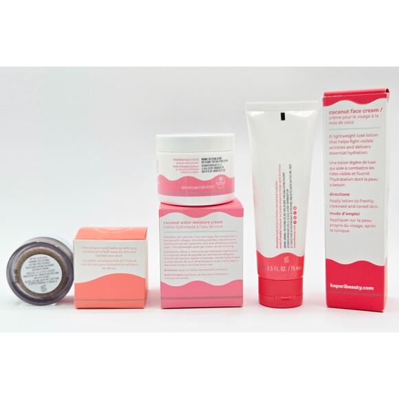 Kopari Coconut Water Moisture Cream 1.7oz, Coconut Face Cream 2.5oz, Lip Scrubby - Picture 2 of 5